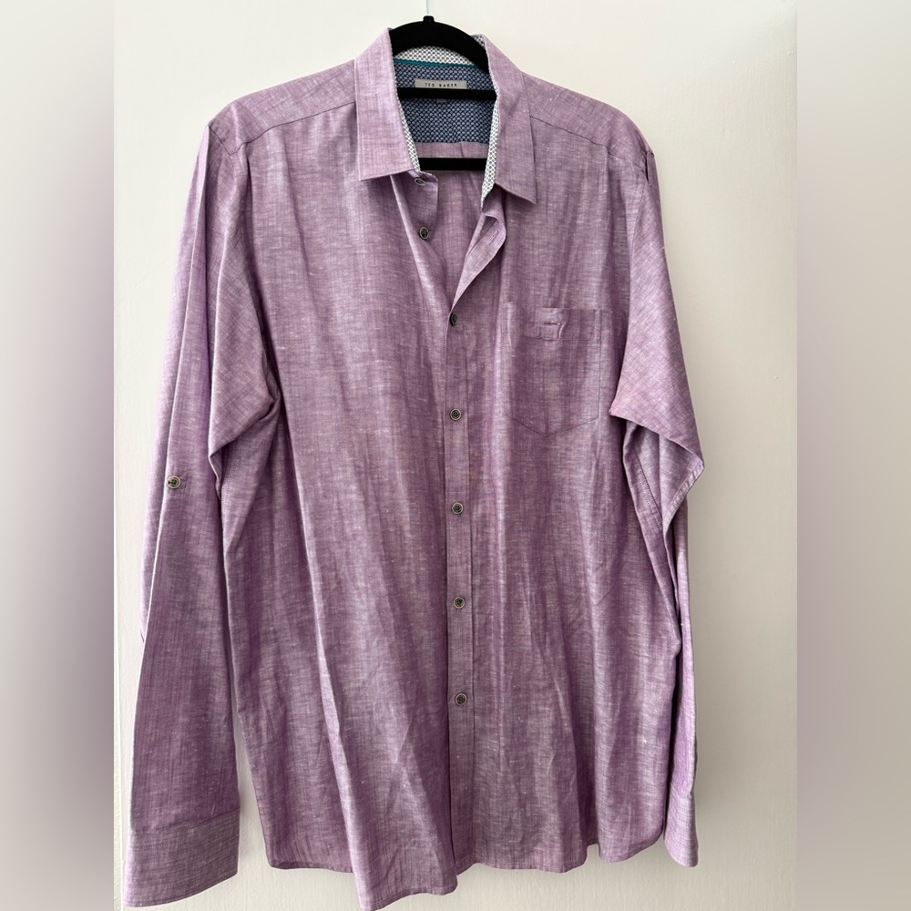 Ted Baker Purple Casual Button Down Shirt